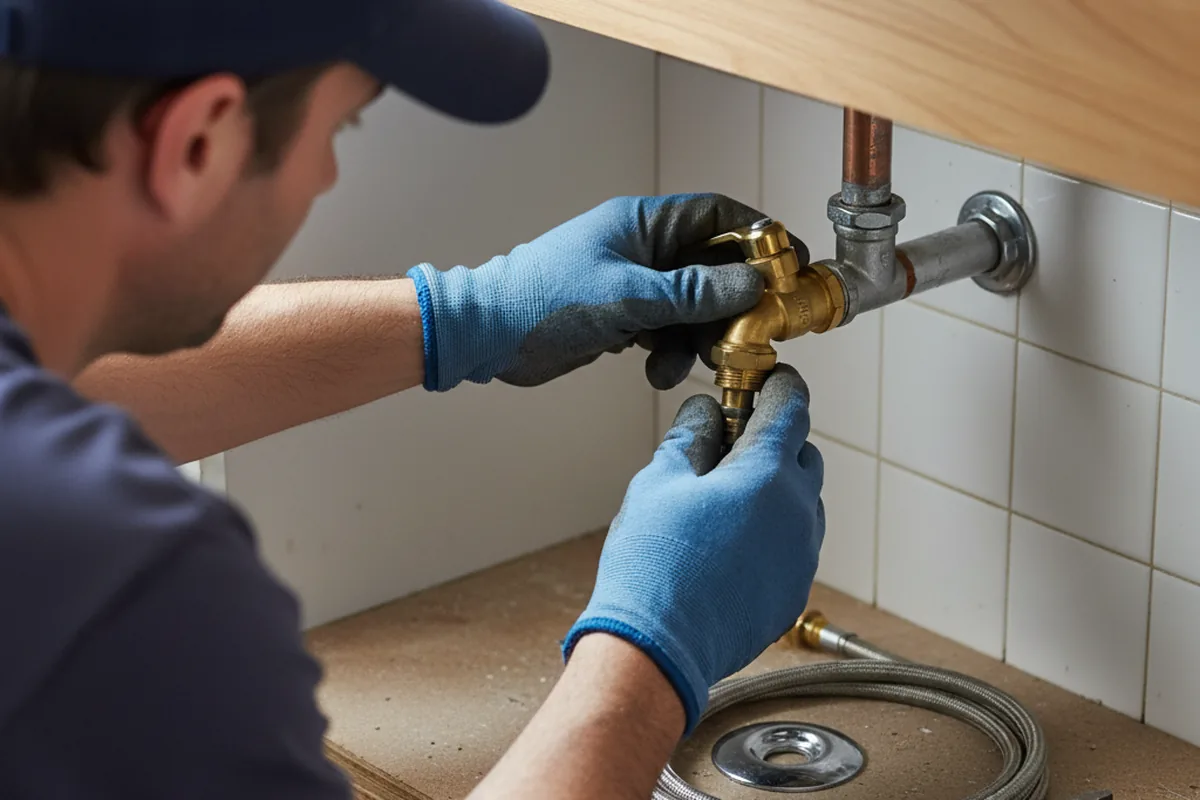 Shutoff valve and fitting work during Emergency Plumbing in Beachwood